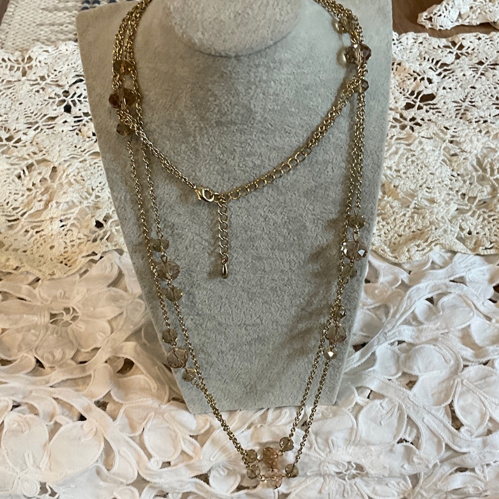Elegant Gold Multi-Layer Necklace